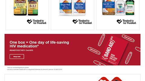 CVS Band-Aid 'One Box=One Day' Leaderboard Ad